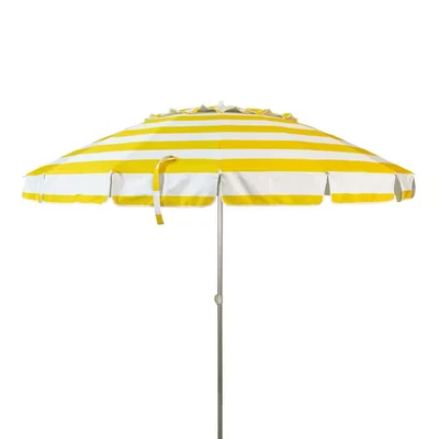 8 Ft. Deluxe Aluminum Drape Patio and Beach Umbrella with Travel Bag in Yellow a - Image 1 of 4