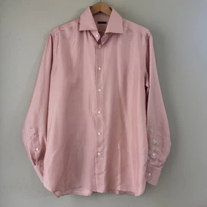 MENS Larusmiani Milano SILK  Dress Shirt Size 42  - Picture 1 of 9