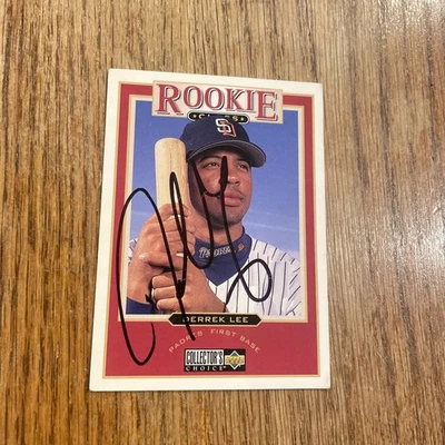 Derrek Lee 亲笔签名棒球卡(圣地亚哥教士队)1997 年 Upper Deck CC #476 — 第 1/4 张图片