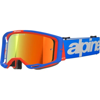 Gafas Alpinestars Vision 8 Wordmark - Lente Espejo - Espejo Azul/Naranja/Rojo Foto 1 de 4