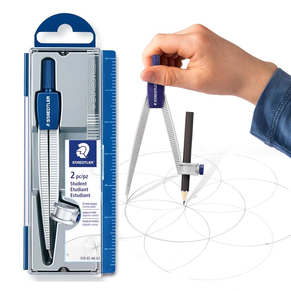 STAEDTLER Metal Drawing Compass, Geometry Tool, 4-7/8in Office Product - Image 1 of 3