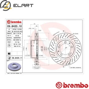 2x BRAKE DISC 09.8420.11 FOR PORSCHE 911/Targa/Convertible M64.21S/05S 3.7L 6cyl - Picture 1 of 9
