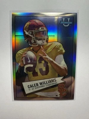 2022 Bowman University Chrome - 1952 Bowman Caleb Williams #52BF-4 - Image 1 of 2