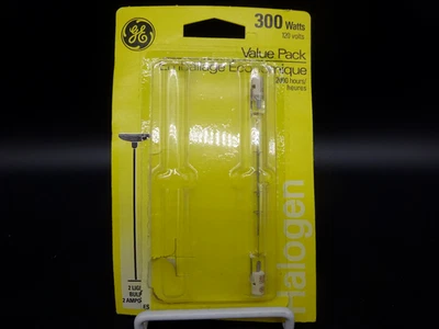 General Electric 118mm approx 6.5" Halogen Lamp 300W 120V Bulb Type T Double End - Image 1 of 3