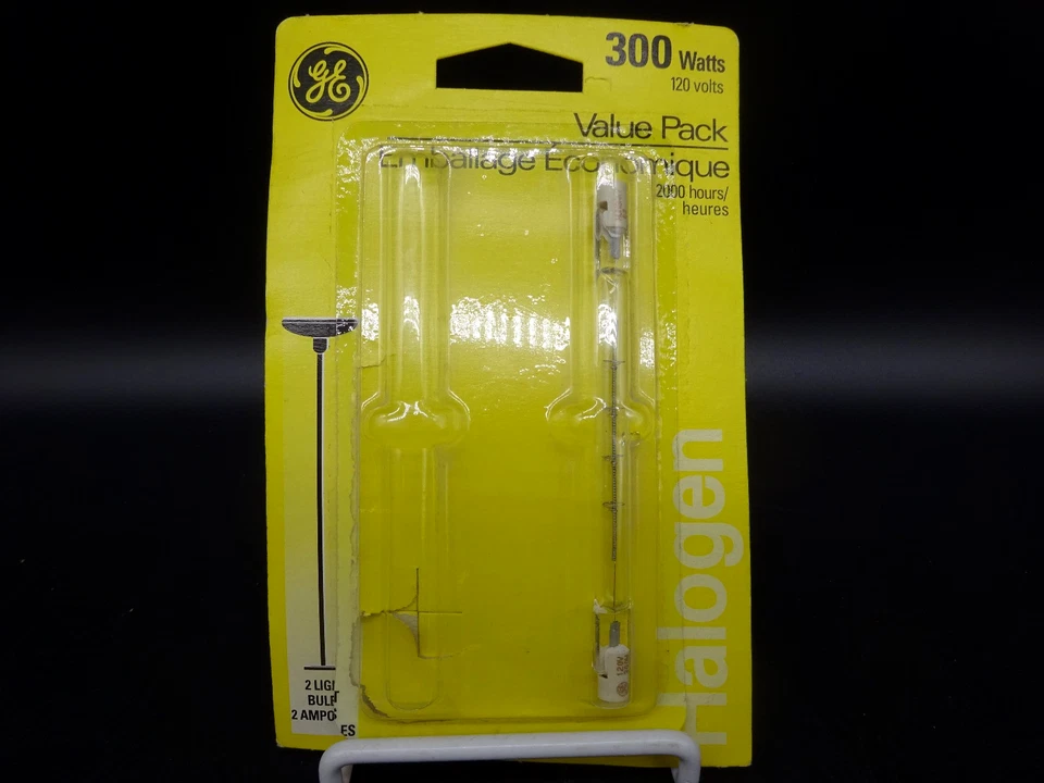 General Electric 118mm approx 6.5" Halogen Lamp 300W 120V Bulb Type T Double End - Image 1 of 3