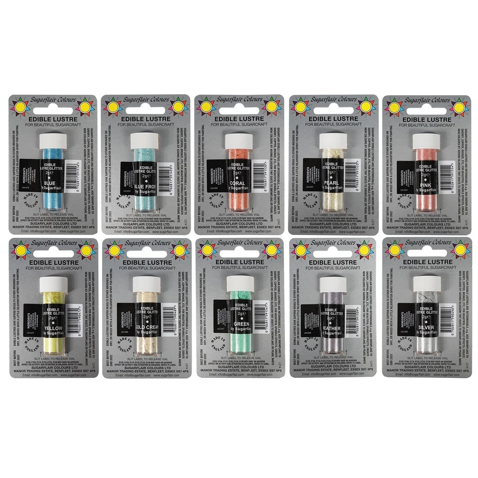 Sugarflair Edible Lustre Glitter Shimmer Cake Decorating Sugarcraft - Image 1 of 1