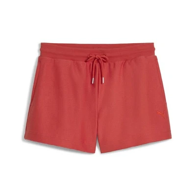 Pantalones Cortos PUMA Premium Essentials ALine Tejidos 4 Pulgadas Para Mujer Rojo Informal Bot Atlético Foto 1 de 2