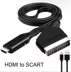 SCART to HDMI Cable Converter Adapter Scart to HDMI with HDMI Cable and Scart - Bild 1 von 15
