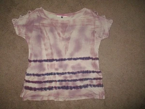 French Laundry Damen Jrs Gr. L Batik Cold Shoulder Top - Bild 1 von 12