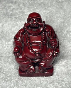 Laughing Buddha Statue Resin Figurine Heavy Paperweight 3.25” in - Picture 1 of 19