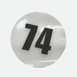 Pair of 12" Magnetic Race Car Number 74 Circular Magnet - Picture 1 of 1