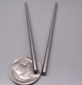 316 Stainless Steel Rod -Shaft, Undersized 1/8" Diameter x 4.0" Length, 2 Units - Picture 1 of 12