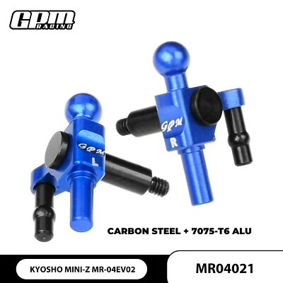 Brazo de nudillo delantero de acero al carbono y aleación 7075 GPM 4140 para KYOSHO MINI-Z MR-04 Foto 1 de 4