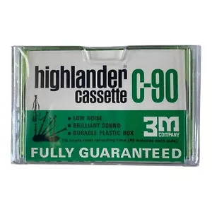 Scotch 3M HIGHLANDER C-90 Blank Audio Cassette Tape Low Noise New Sealed - Picture 1 of 2