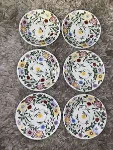 6 Coalport Flourish 5 5/8” Deep Saucers - Picture 1 of 8