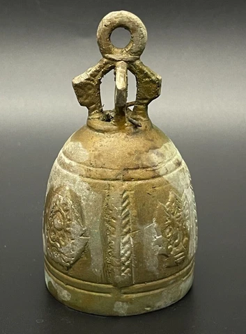 ANTIQUE 19th Small Brutalist Bell Solid Bronze Paolo Soleri Beautiful Sound⭐ Cover