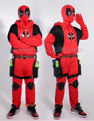 Deadpool 3 Kidpool Disfraz Cosplay Sudadera con Capucha Niños Niños Talla Conjunto Completo Foto 1 de 4