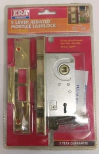 Era 2 Lever Rebated Mortice SashLock 2.5inch (64mm) brass Effect 270-32t  - Picture 1 of 6