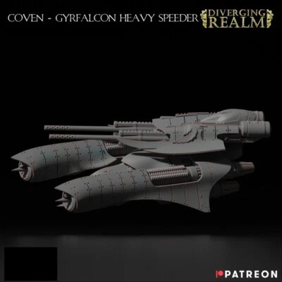 Diverging Realms - Coven - Custodians Gyrfalcon Heavy Speeder Grav Tank