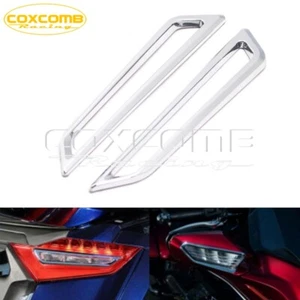 Chrome Tail Light Trim Accents Rear Lamp Cover For Honda Goldwing GL1800 Touring - Picture 1 of 10
