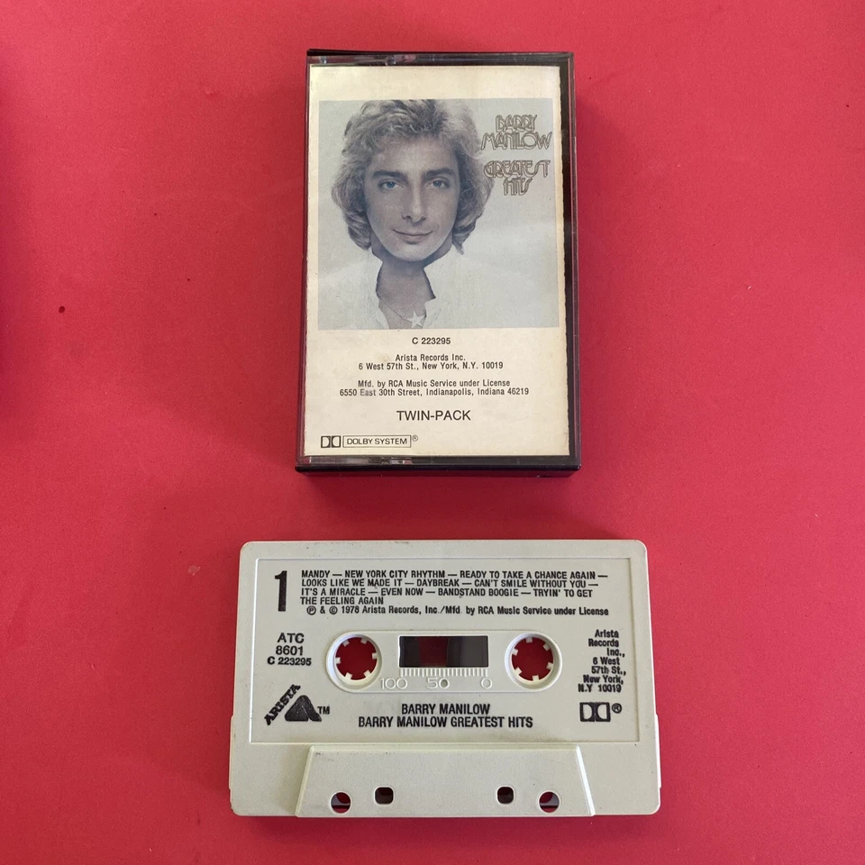 Barry Manilow Greatest Hits Cassette Tape 1978 Arista ATC-8601 C223295 - Image 1 of 1