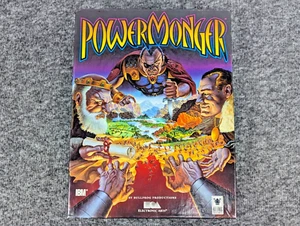 PowerMonger Vintage Computer Game IBM PC DOS 3.5 Disk Big Box Electronic Arts - Picture 1 of 15
