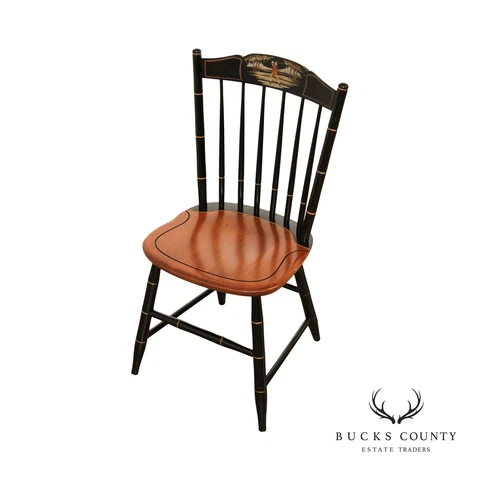 L. Hitchcock Golfer Stenciled Decorated Side Chair Cover