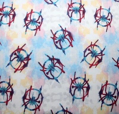 Spiderverse Marvel Spider-Man Knit Cotton Fabric 1/4 Yard 9” X 59” Brand New - Image 1 of 4
