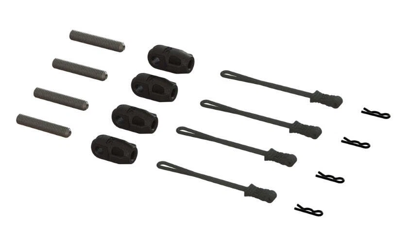Arrma ARA320477 Brace Rod Ends with Pins And Retainer Kraton 4X4 8S Outcast 8S - Image 1 of 1
