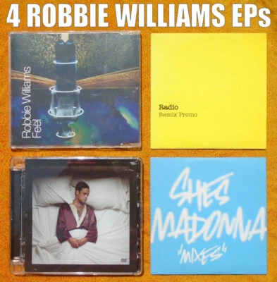 Robbie Williams 4 EP CDs Tripping Feel Radio Madonna ♫ NEW & Unplayed (Take That Foto 1 de 3