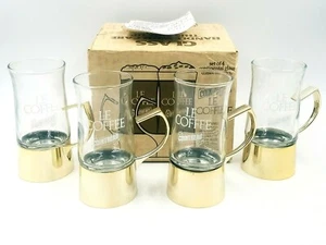 Vintage Cointreau Le Coffee 4 Continental Glass Coffee Latte Servers   - Picture 1 of 4