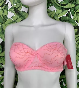 NWT! Xhilaration Women's Bra Size 36C Pink Strapless Multiway Lightly Lined - Picture 1 of 10