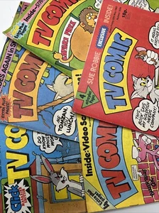5 x TV Comic from 1983 - Vintage Popeye / Tom & Jerry / Roobarb / Bugs Bunny - Picture 1 of 14