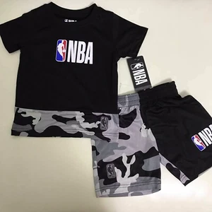NBA boy camouflage Shorts Set Size 7 - Picture 1 of 6