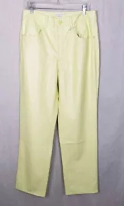 Good American Kunstleder Hose Taschen Key Lime Größe 12/31 Party Retro Disco - Bild 1 von 12