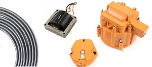 HEI Distributor Cap Coil Spark Plug Wires Small Block Chevy 307 327 350 400 V8 - Picture 1 of 4