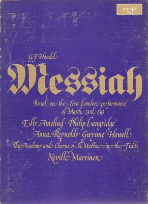 Händel - Messiah (2xCass Boxset 1976) Marriner; Ameling; Langridge; Hogwwod - Image 1 of 2