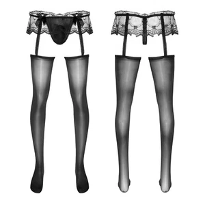 Collant homme résille transparent sans entrejambe sissy lingerie bas collants sous vêtement - Photo 1 sur 132