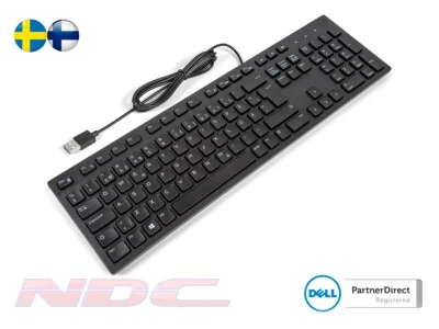 NEW Dell KB216 Swedish/Finnish Slim Office Multimedia Desktop Keyboard (BLACK) - Image 1 of 2