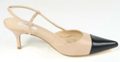 LK Bennett Hally носок крышка траншея кожи слинга спины голая/черный размер ЕС 37 США 6 - Изображение 1 из 4