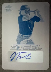 JONNY FARMELO 2023 LEAF TRINITY STEEL CYAN PRINTING PLATE RC AUTO #1/1, MARINERS - Picture 1 of 2