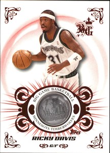 2006-07 Topps Big Game Red Timberwolves Basketball Card #4 Ricky Davis /129