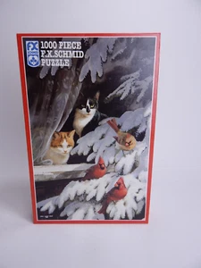 BirdWatchers Cat 1000 Pc Jigsaw Puzzle Persis Weirs F.X./FX Schmid - Picture 1 of 6