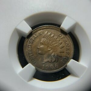 1906 Indian Cent US Mint Error Misaligned Dies NGC AU58BN Penny RARE