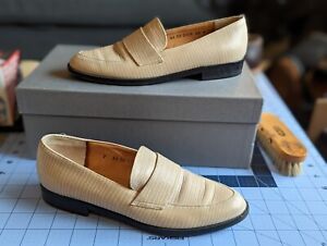 Robert Clergerie Ivory cream Loafer Sz 7 AA France Vintage (Free Shipping) 
