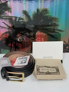 Gucci Herren Leder Gürtel W.30 F. Squa Neu Pigprint Code 429028. Neu mit Etikett 370 $ - Bild 1 von 7
