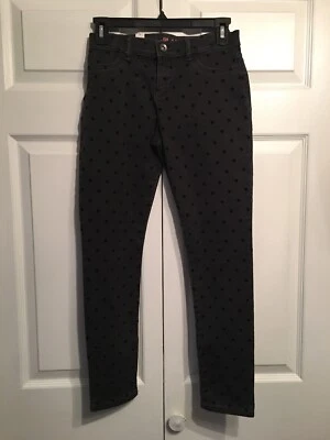 ¡CIERRA! Pantalones de mezclilla Jegging para niñas talla 12 gris oscuro con lunares nuevos con etiquetas Foto 1 de 4