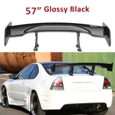 For Honda Prelude Integra Glossy Black 57" Rear Spoiler Wing Truck GT-Style Foto 1 de 4
