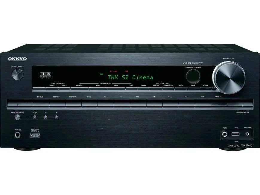 Onkyo TX NR616 7.2 Channel Home Theater A/V Receiver 175W, WORKING - Image 1 of 3
