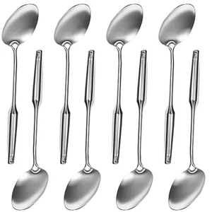 Cuchara de cocina de acero inoxidable - Utensilio para servir grande recubierto de plata maciza 14... - Imagen 1 de 4